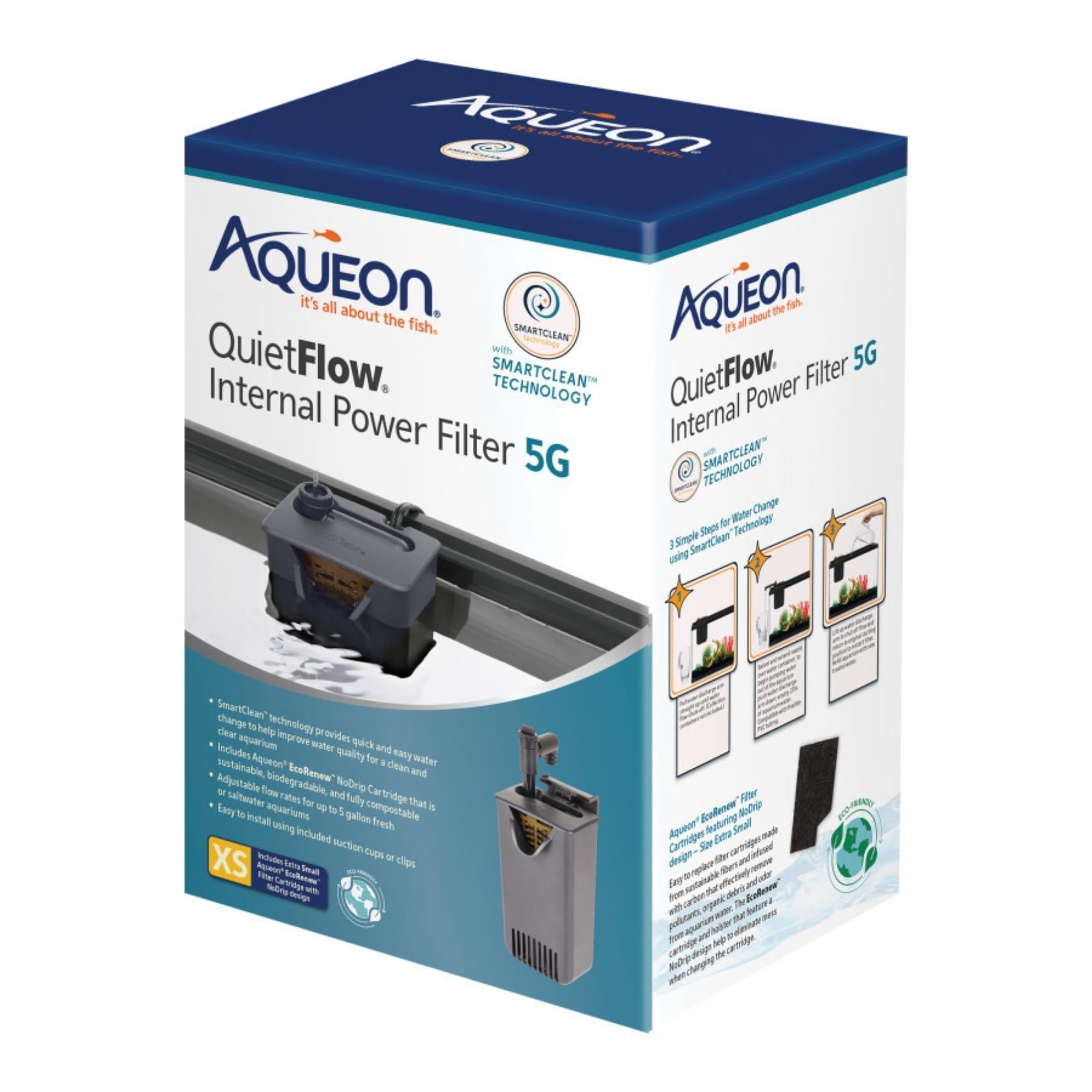 Aqueon QuietFlow Internal Filter with SmartClean Technology 1ea/Extra SMall