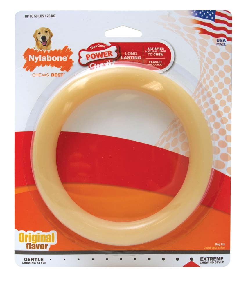 Nylabone Power Chew Ring Dog Chew Toy Original, 1ea/Large/Giant Up To 50 Lbs. 1 ct