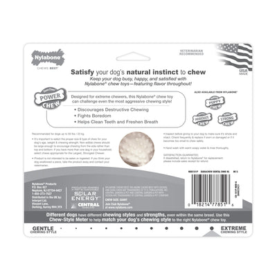 Nylabone Power Chew Dental Dinosaur Dog Toy Chicken, White, 1ea/Large/Giant Up To 50 Lbs. 1 ct