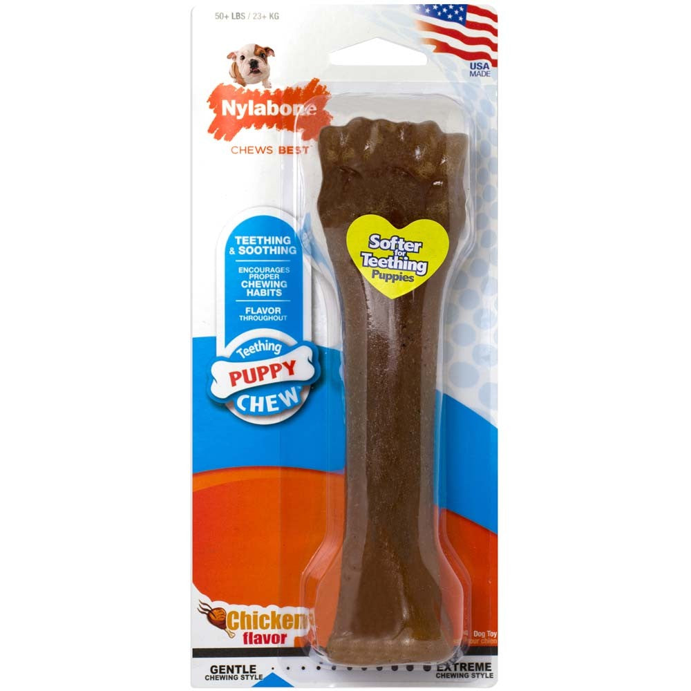 Nylabone Just for Puppies Teething Chew Classic Bone Chicken, 1ea/XL/Souper 50 Lbs. 1 ct