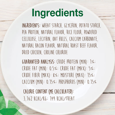 Nylabone Healthy Edibles AllNatural Long Lasting Chew Treats Bacon, 1ea/SMall/Regular Up To 25 Ibs. 3 ct