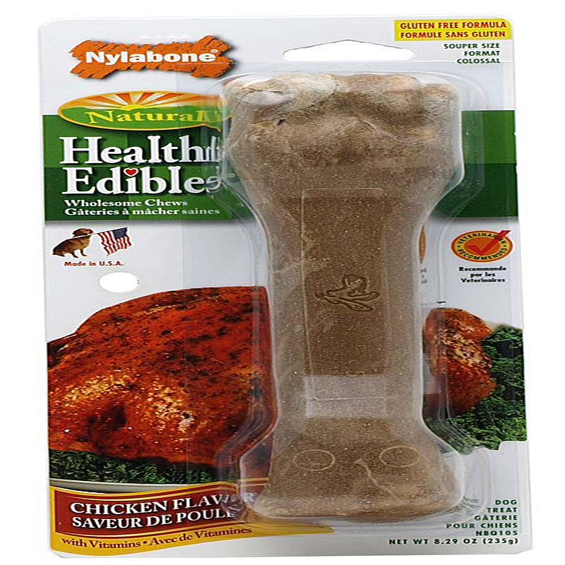Nylabone Healthy Edibles AllNatural Long Lasting Chew Treats Chicken, 1ea/XL/Souper 50 Lbs. 1 ct
