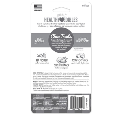 Nylabone Healthy Edibles AllNatural Long Lasting Chew Treats Chicken, 1ea/Medium/Wolf Up To 35 Lbs. 2 ct