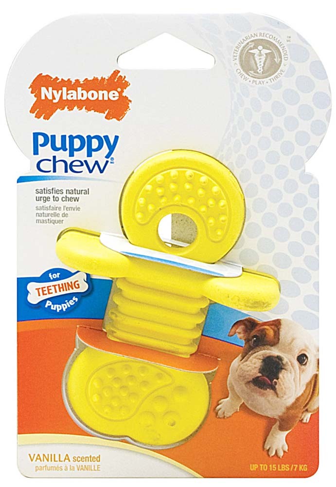 Nylabone Puppy Rubber Teethers Vanilla, 1ea/SMall/Regular Up To 25 Ibs. 1 ct
