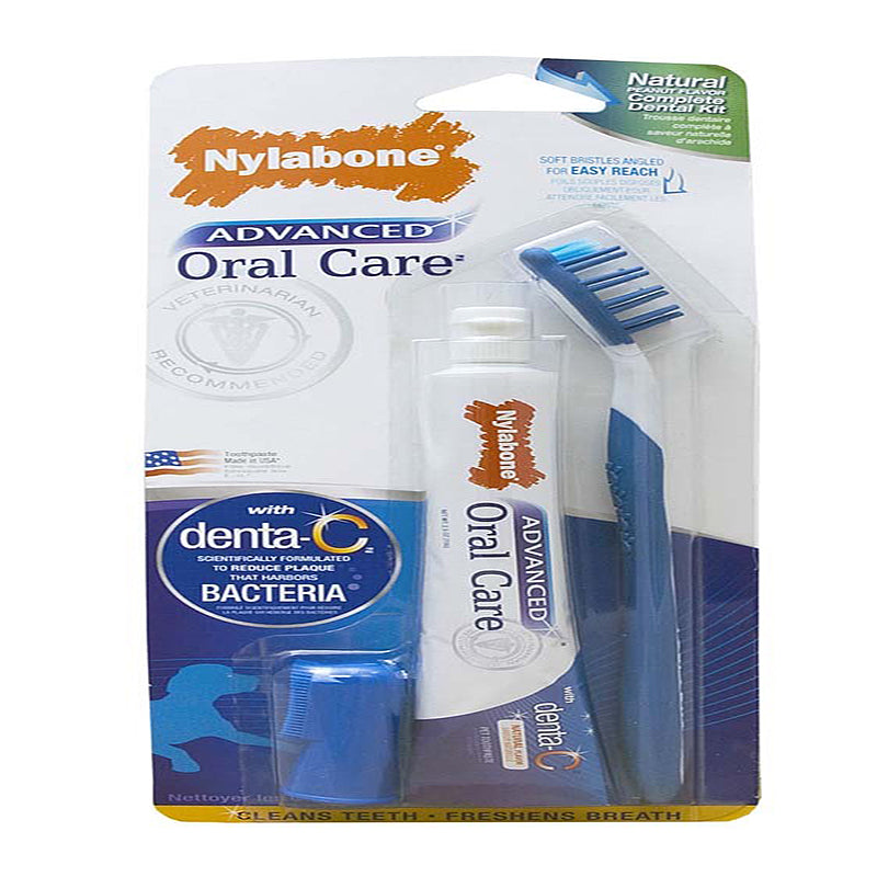 Nylabone Advanced Oral Care Natural Dog Dental Kit Peanut Butter, 1ea/2.5 oz 3 ct