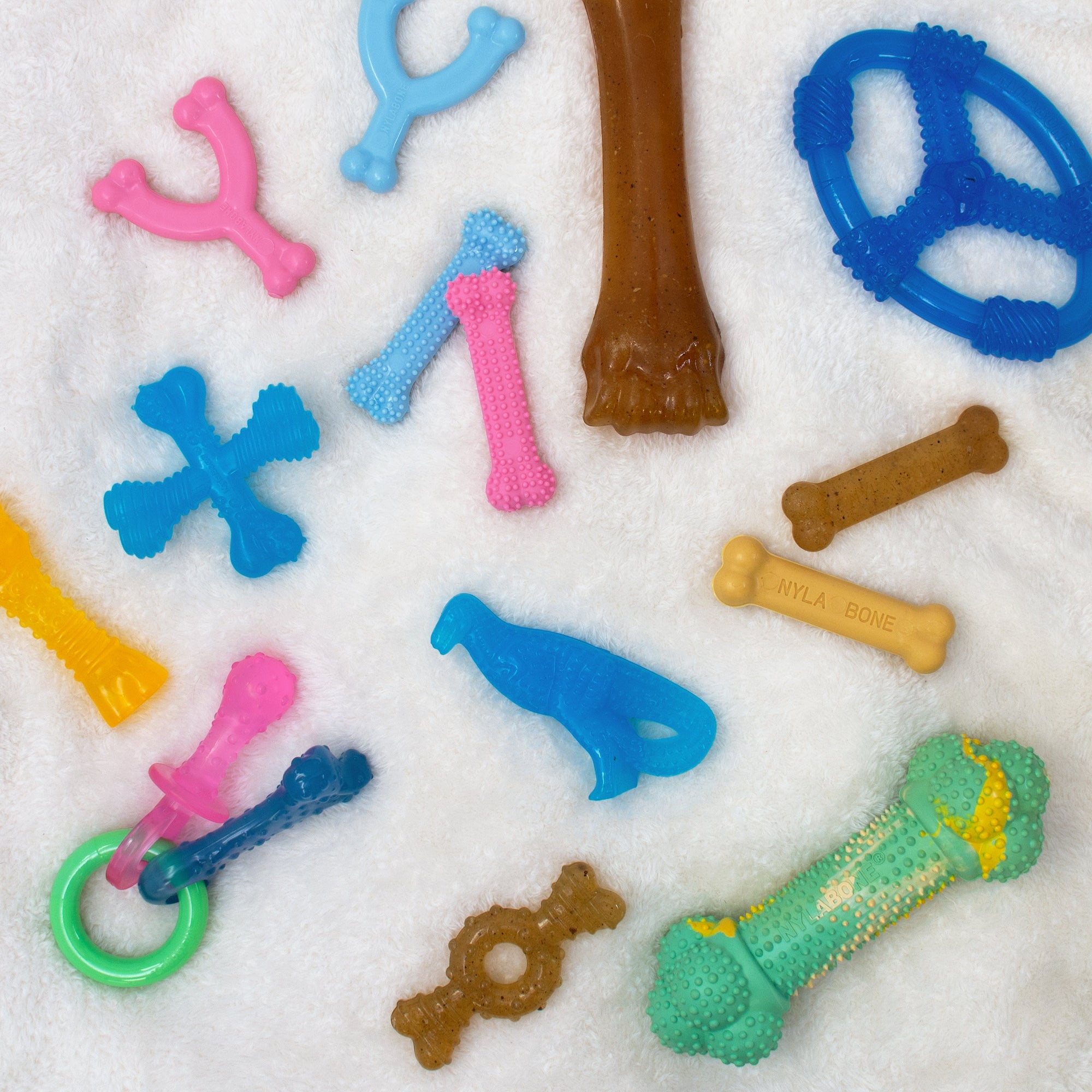 Nylabone Puppy Teething Soothing Flexible Chew Toy Chicken, Pink, 1ea/XS/Petite Up To 15 Lbs. 1 ct