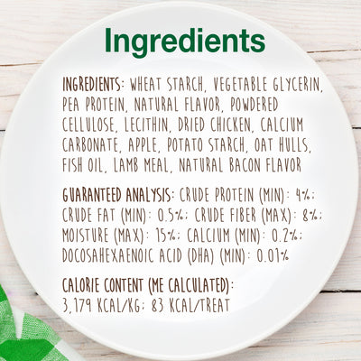 Nylabone Healthy Edibles AllNatural Long Lasting Puppy Chew Treats Lamb Apple, 1ea/SMall/Regular Up To 25 Ibs. 12 ct