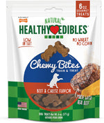 Nylabone Healthy Edibles Chewy Bites Soft Dog Treats Beef Cheese, 6 oz 1 ct