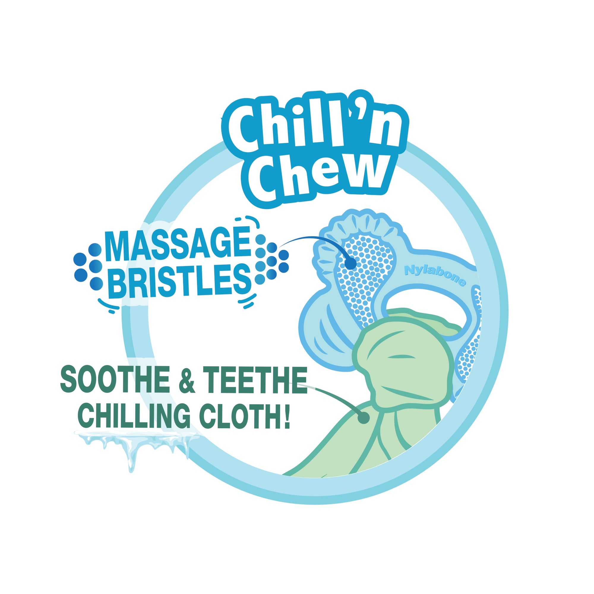 Nylabone Puppy Chew Freezer Dog Toy Peanut Butter, 1ea/SMall/Regular Up To 25 Ibs. 1 ct