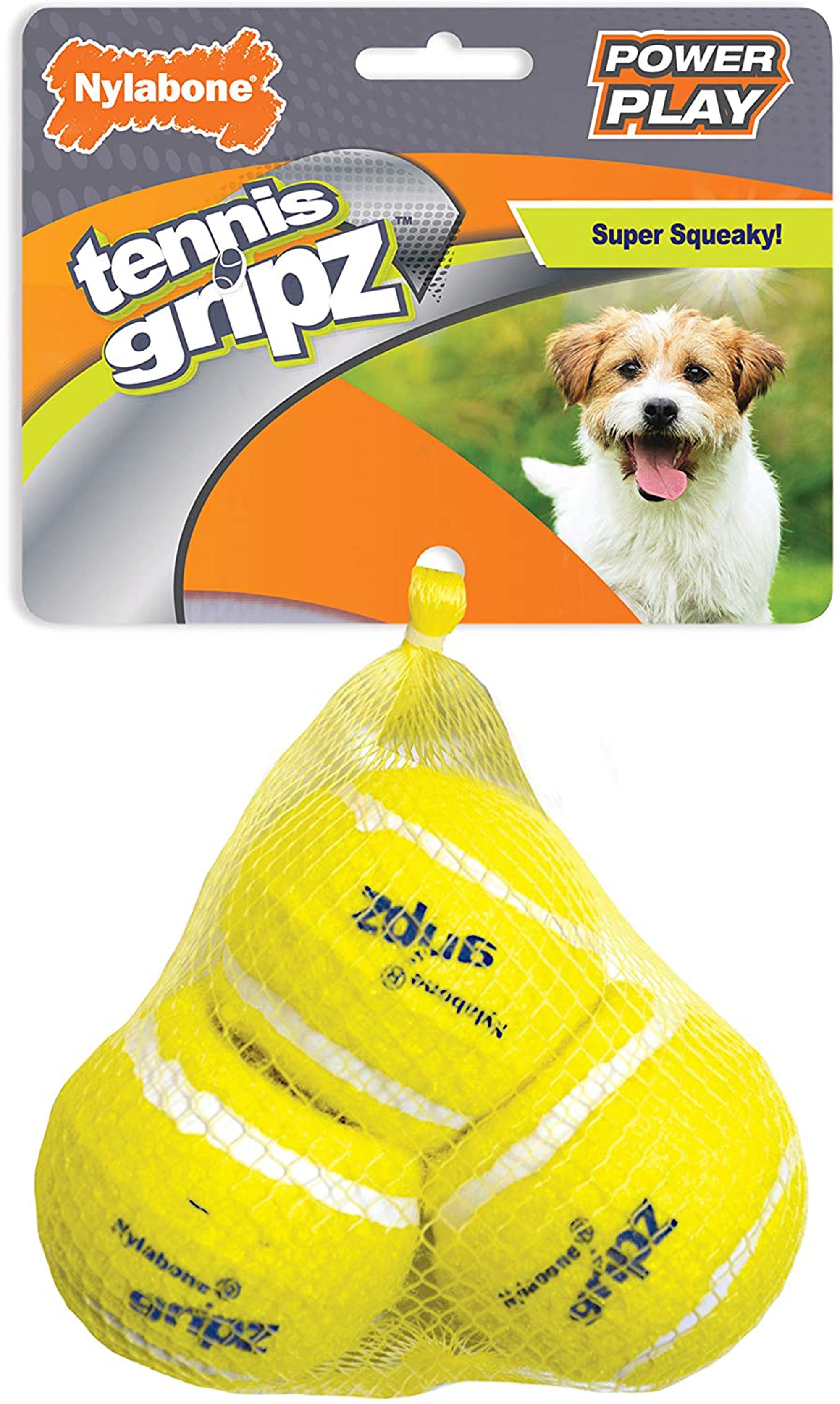 Nylabone Power Play Tennis Gripz Tennis Balls for Dogs 1ea/SMall/Regular Up To 25 Ibs. 1 ct