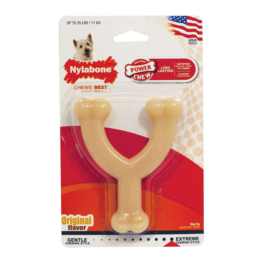 Nylabone Power Chew Original Wishbone Dog Toy Adult Dog Original, Original, 1ea/SMall/Regular Up To 25 Ibs. 1 ct