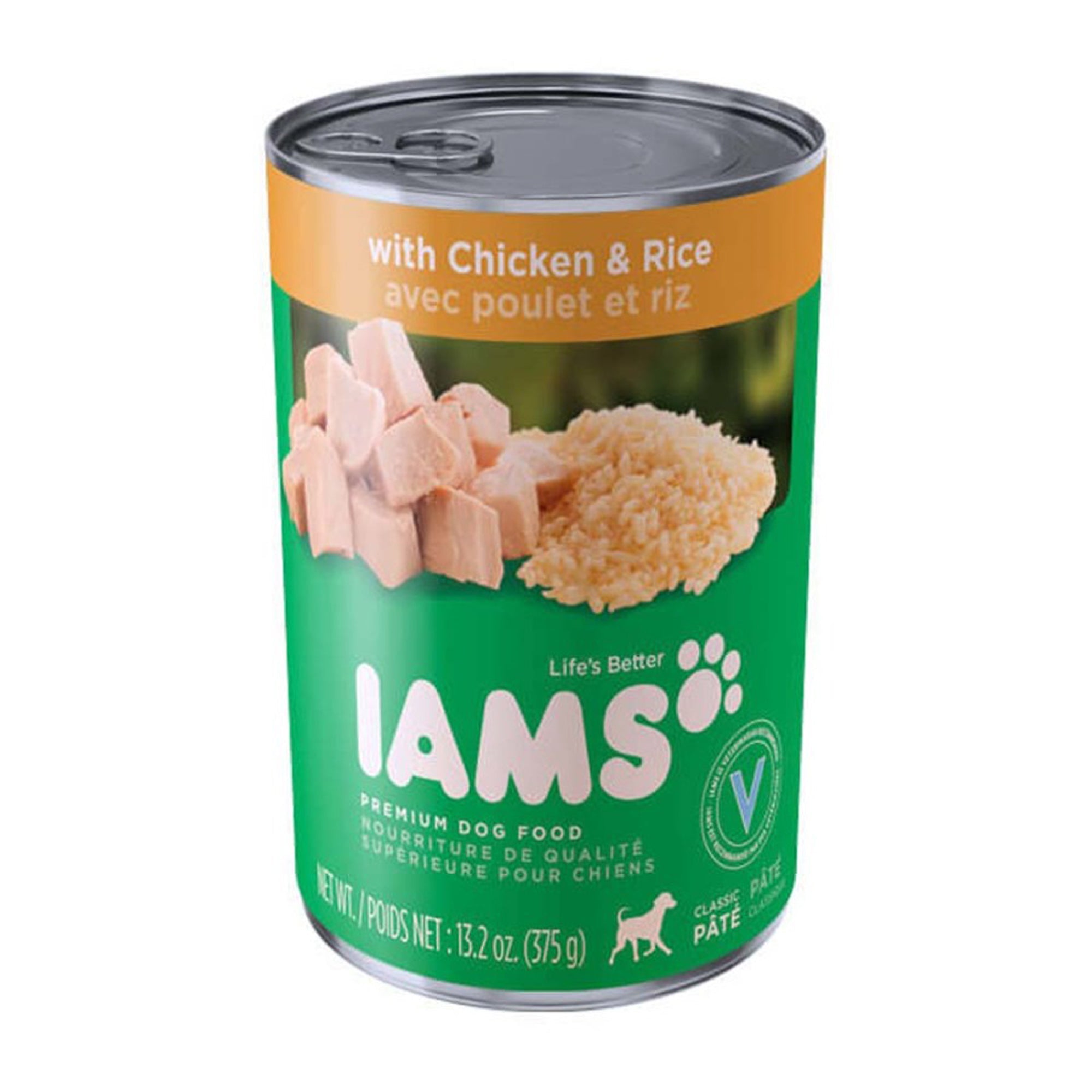 IAMS Proactive Health Paté Adult Wet Dog Food Pate w/Chicken & Rice 13.2oz (Case of 12)