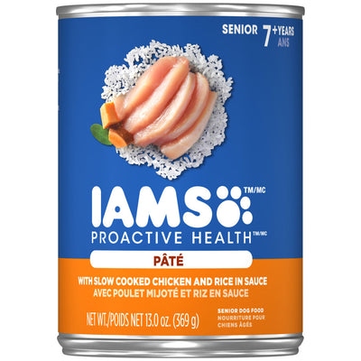 IAMS Proactive Health Paté Senior Wet Dog Food Chicken & Rice 12.3oz