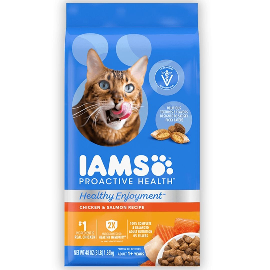 IAMS ProActive Health Healthy Enjoyment Dry Cat Food Chicken & Salmon 3lb