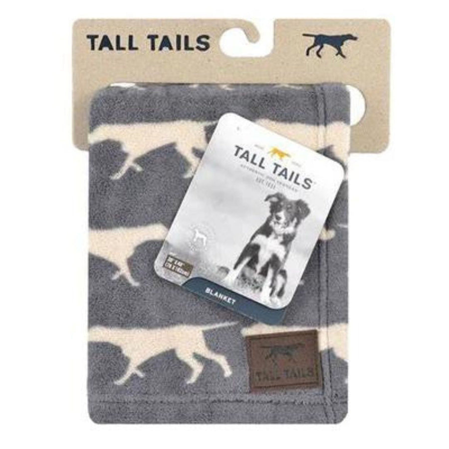 Tall Tails Dog Icon Blanket Charcoal 20 x 30