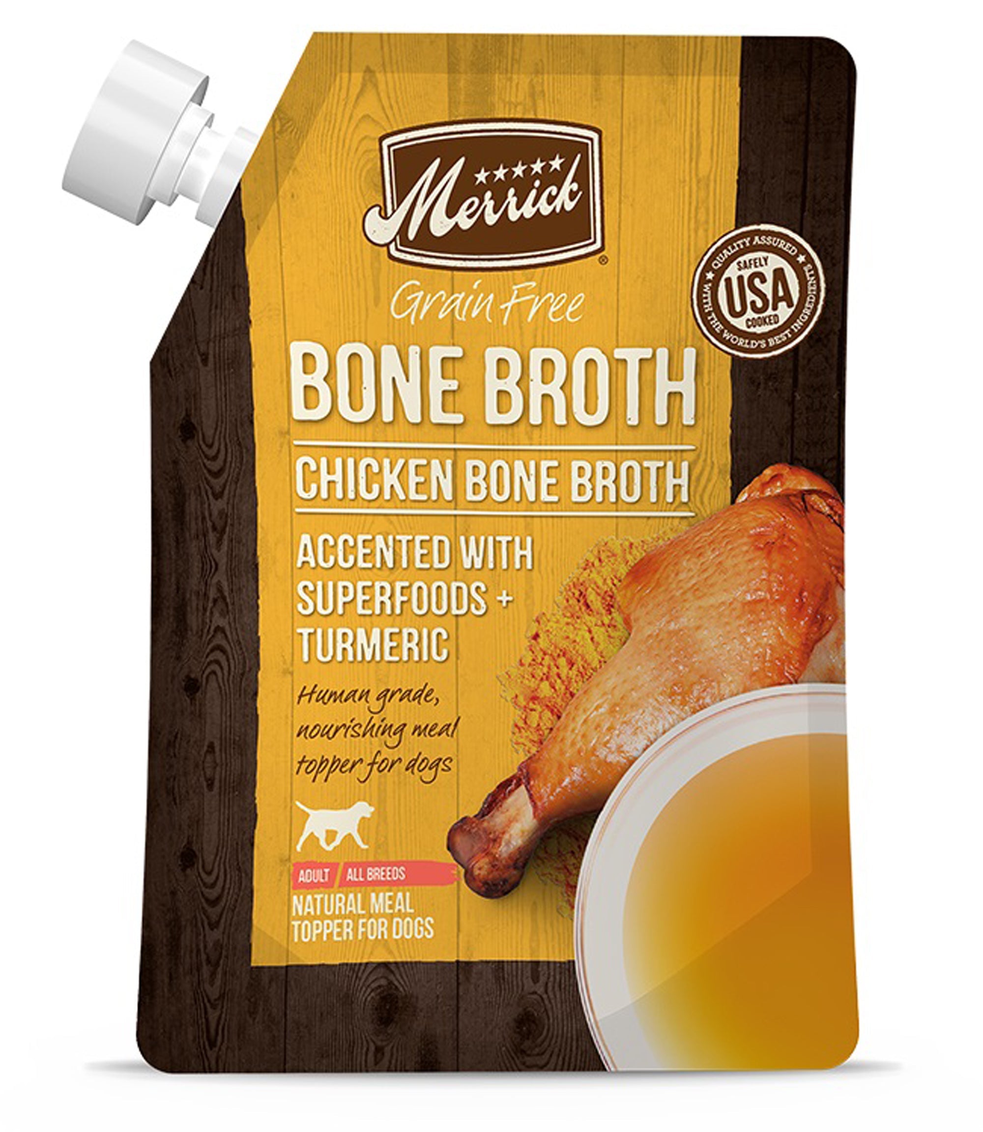 Merrick Dog Bone Broth Grain Free Chicken 7oz. (Case of 14)