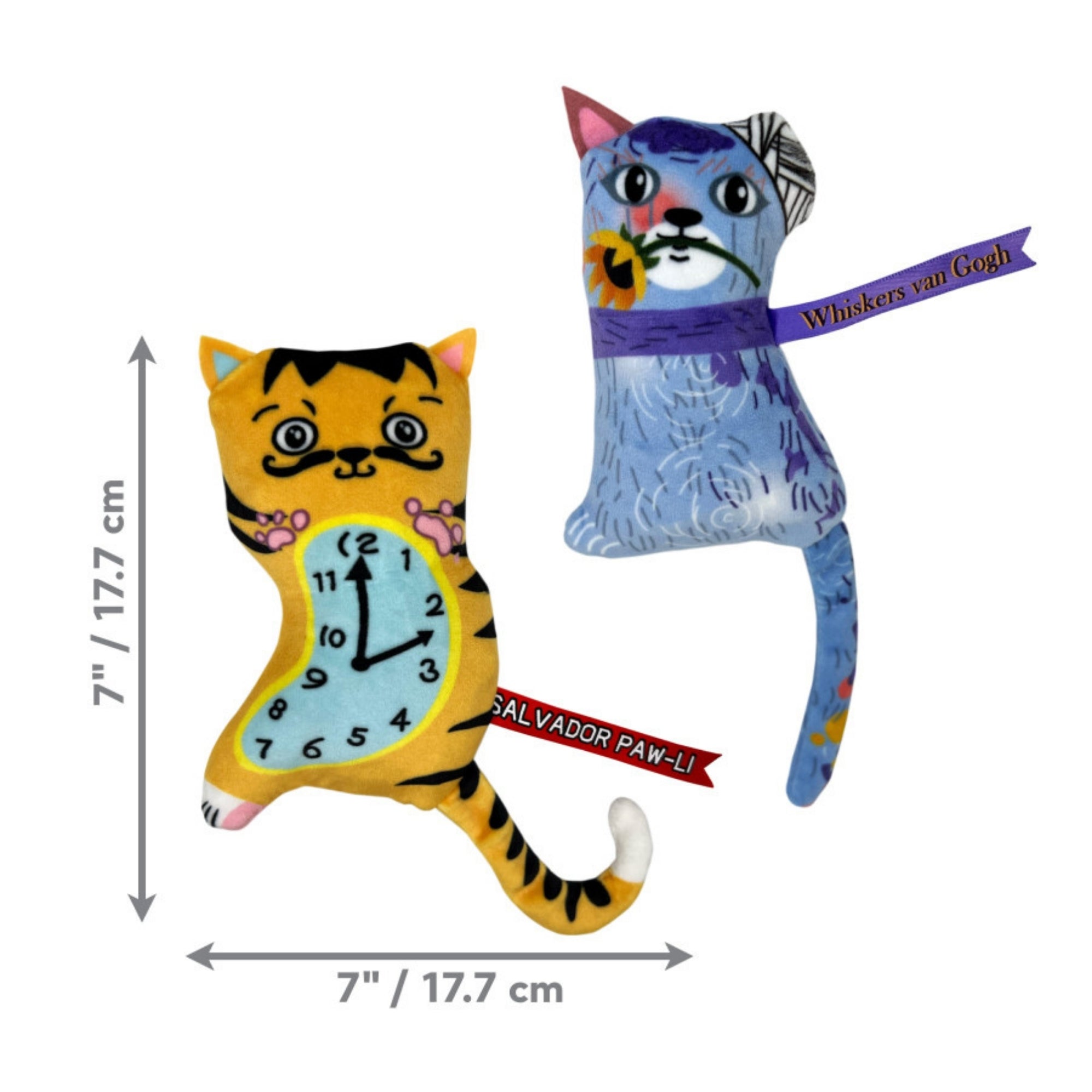 KONG Artz Catnip Cat Toy Salvador PawLi Whiskers van Gogh, 1ea/2 pk