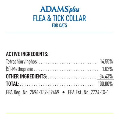 Adams Plus Flea Tick Collar for Cats 1ea/1 pk