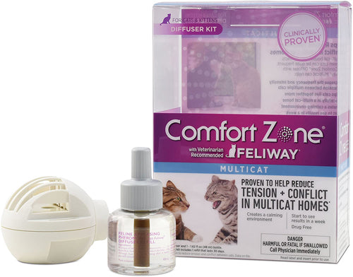 Comfort Zone Comfort Zone Multi Cat Calming Diffuser Single Diffuser Kit, 1 Diffuser, 1 Refill, 1ea/1Diffuser And 11.62 Fl Oz 48Ml