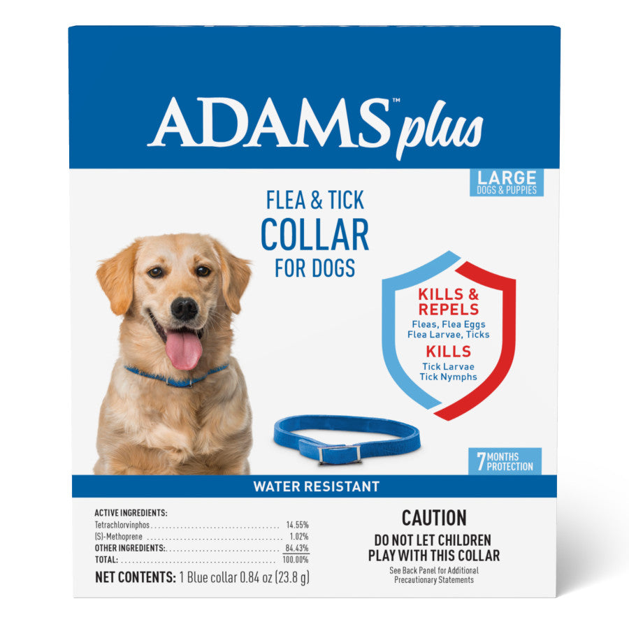 Adams Plus Flea Tick Collar for Dogs, Small 1ea/Large