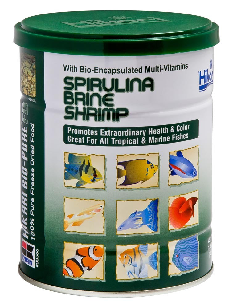 Hikari USA BioPure Spirulina Brine Shrimp Freeze Dried Fish Food 1ea/1.76 oz