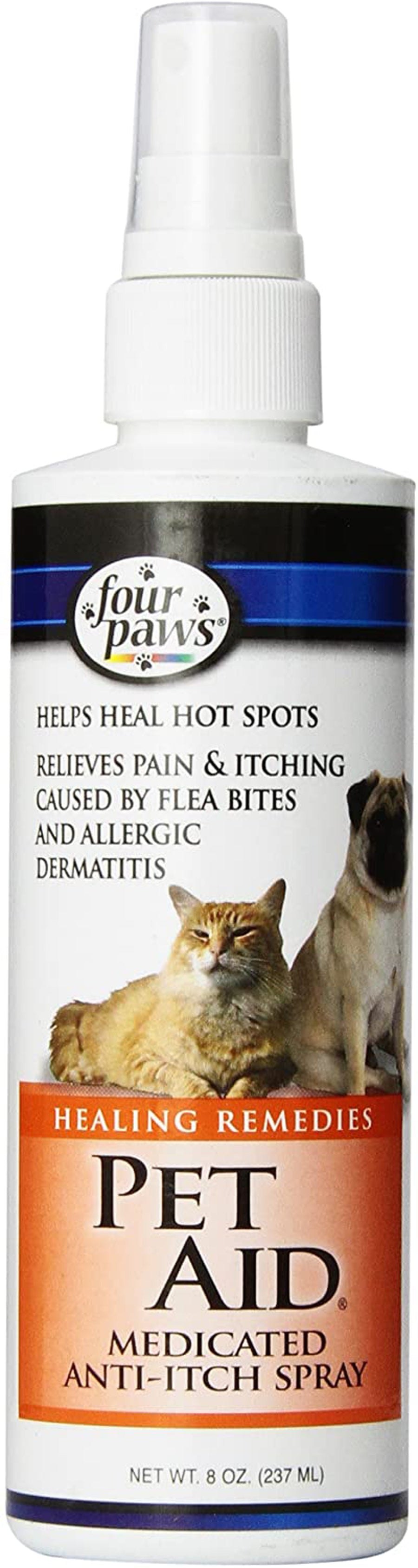 Four Paws Healthy Promise Pet Aid FastActing Anti Itch Spray for Dogs Cats 1ea/8 oz 1 ct