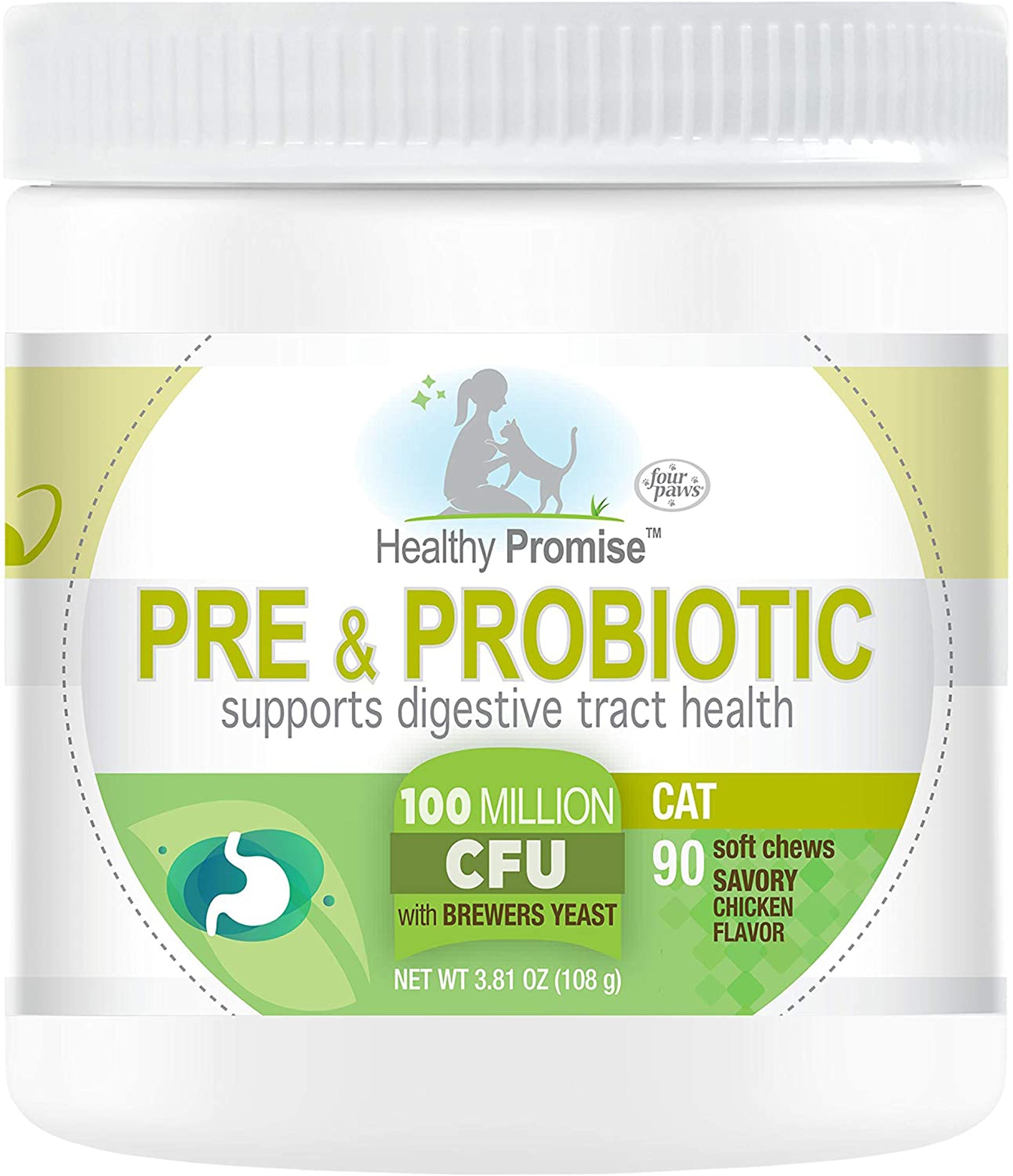 Four Paws Healthy Promise Pre Probiotics For Dogs Savory Chicken, 1ea/4.76 oz 90 ct