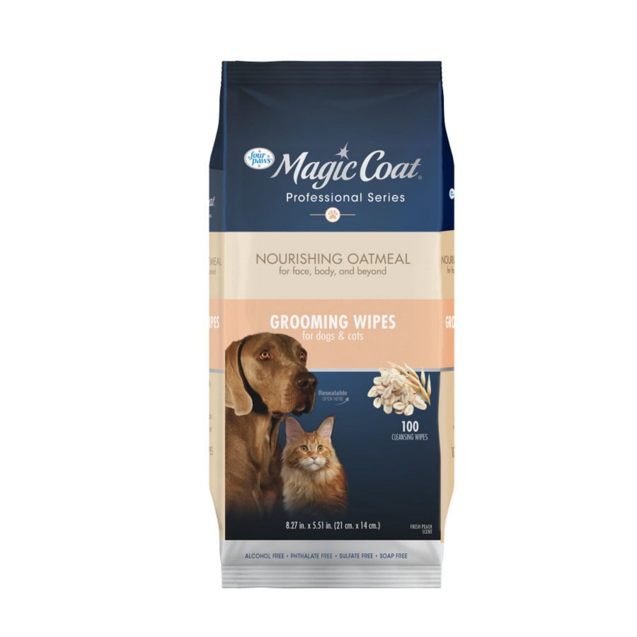 Four Paws Magic Coat Professional Series Grooming Wipes 100ct 1ea (Case of 2)