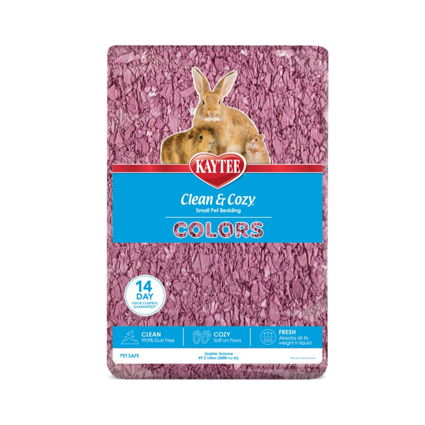 Kaytee Clean Cozy Colors Bedding Plum, 1ea/49.2 l