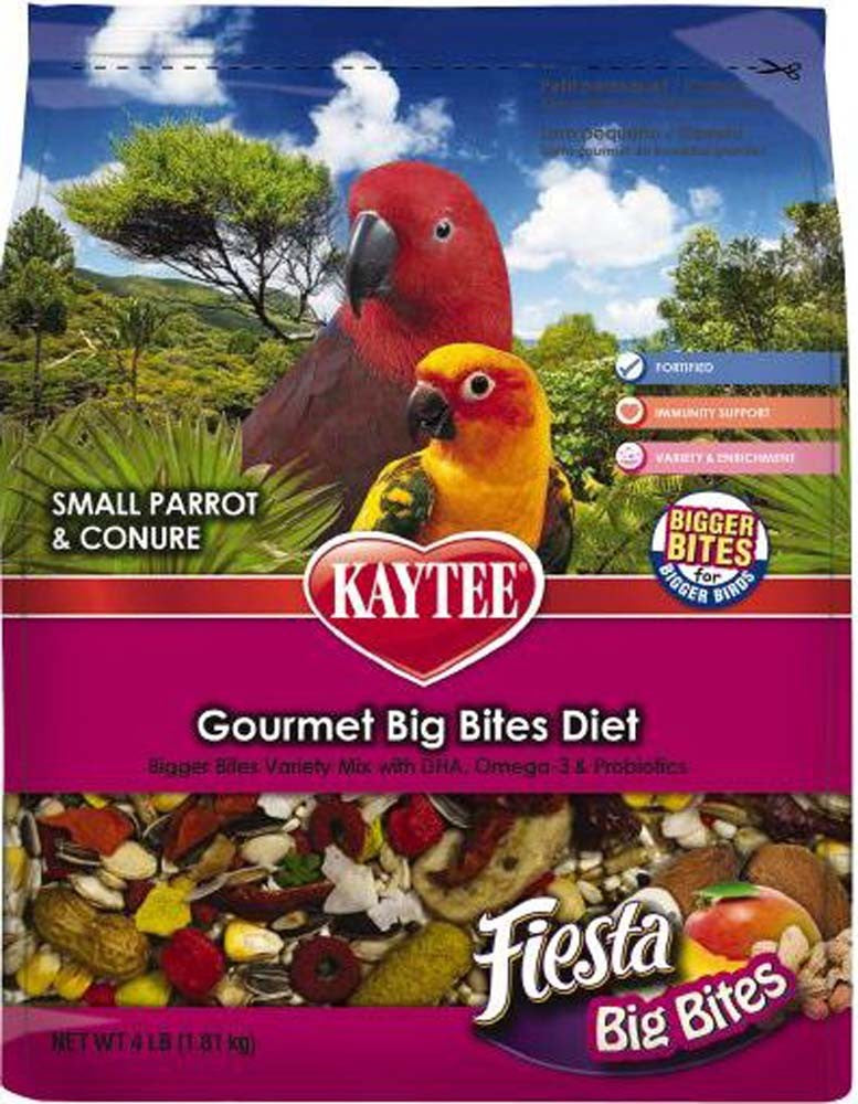 Kaytee Fiesta Big Bites Small Parrot Conure Food 1ea/4 lb