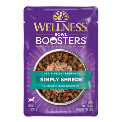 Wellness Bowl Boosters Simply Shreds 2.8oz. Tuna Beef Flaked (Case of 12)