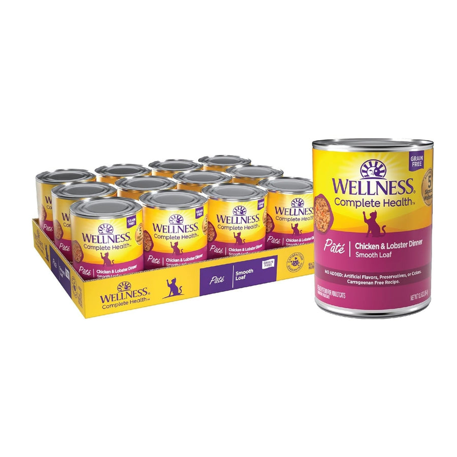 Wellness Cat Complete Health Grain-free Chicken Lobster Pate 12.5oz. (Case of 12)