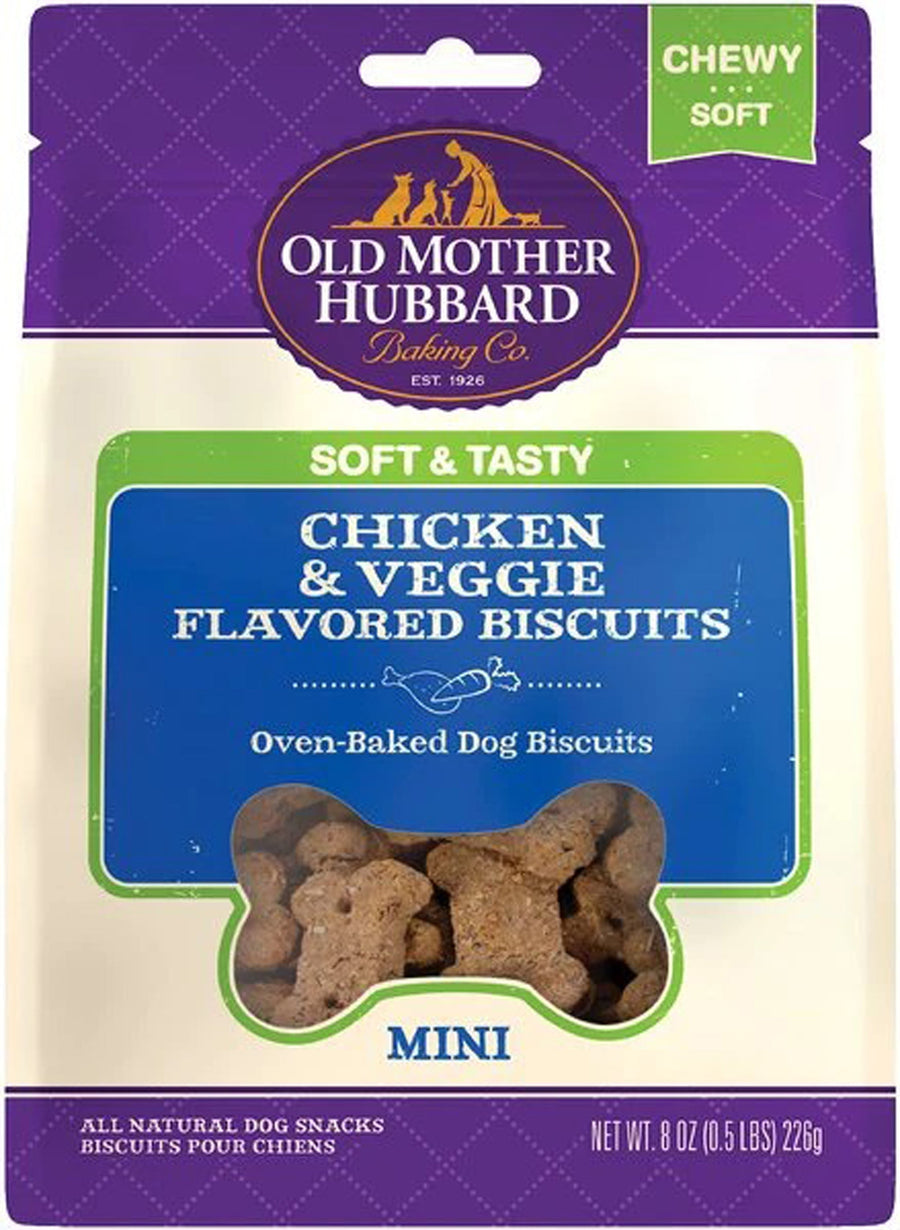 Omh Mini Soft Tasty Chicken Veggies 8oz. Chewy Biscuits