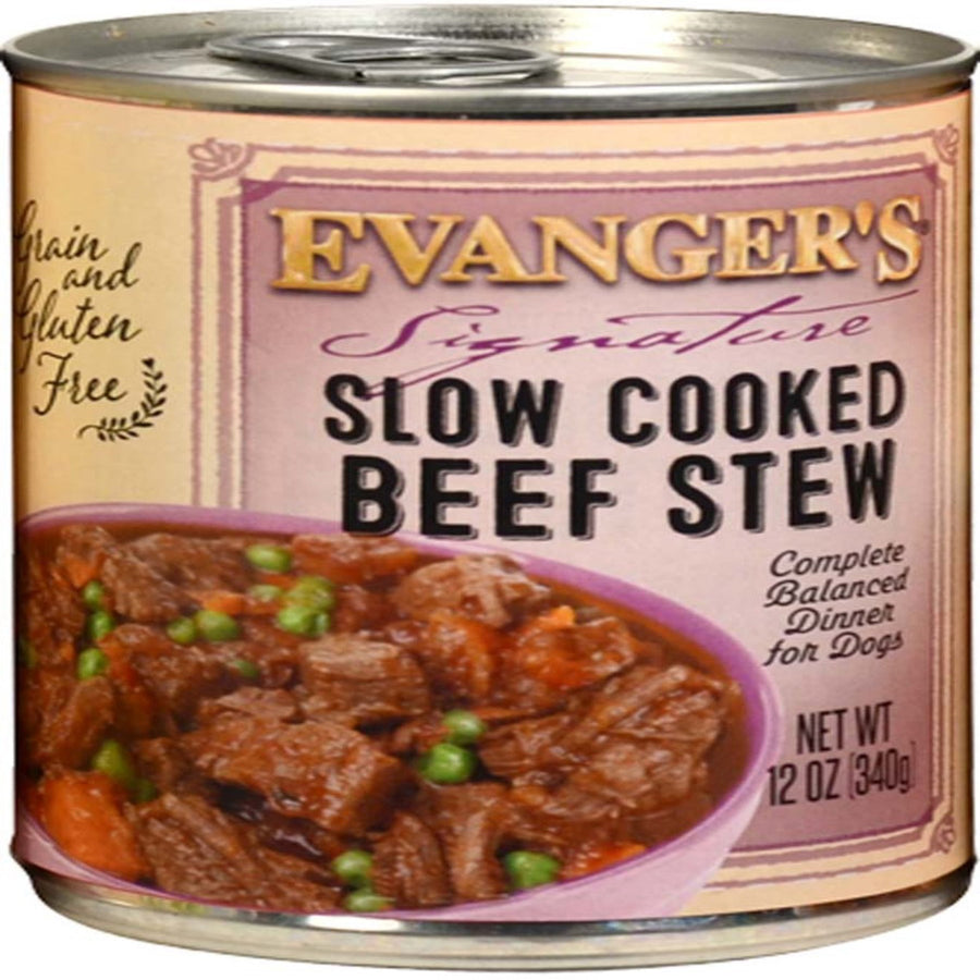 Evanger's Signature Series Wet Dog Food Slow Cooked Beef Stew 12oz 12pk