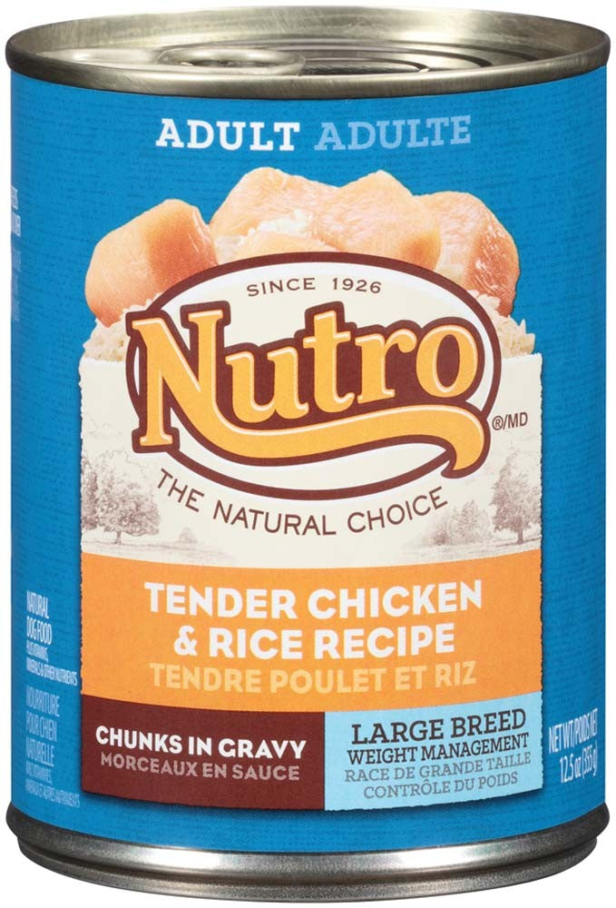 Nutro Products Hearty Stew Cuts in Gravy Adult Wet Dog Food Tender Chicken, Carrot & Pea Stew 12.5oz 12pk