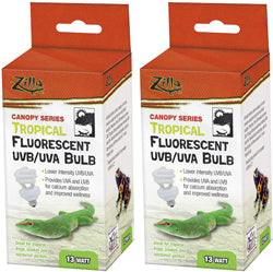 Zilla Canopy Series Fluorescent UVB/UVA Bulbs Tropical, 1ea/13 W