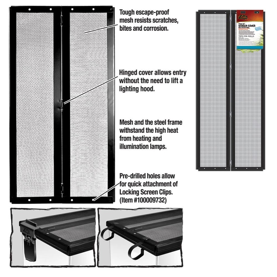 Zilla Fresh Air Screen Cover with Center Hinge 1ea/30 X 12 in