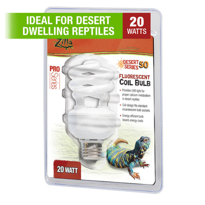 Zilla Fluorescent Coil Bulb Desert, 1ea/20 W