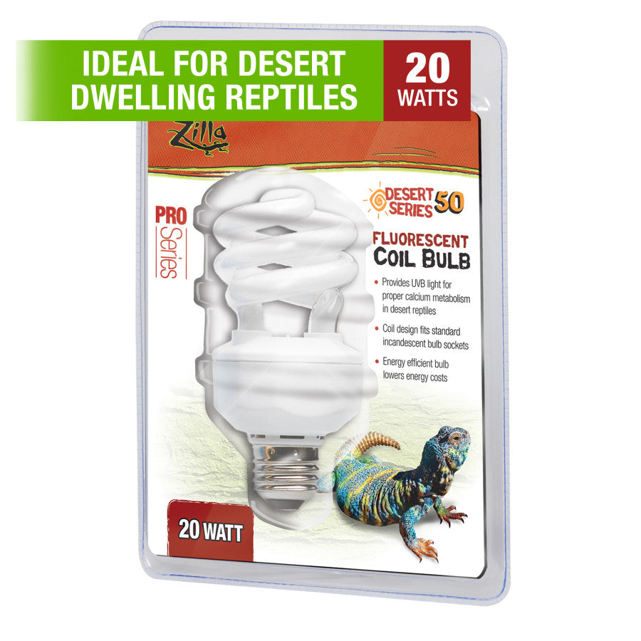 Zilla Fluorescent Coil Bulb Desert, 1ea/20 W