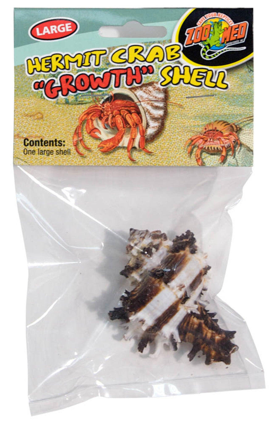 Zoo Med Hermit Crab Growth Shell Assorted, 1ea/LG, 1 pk