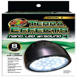 Zoo Med Terra Effects Model 2 Nano LED Light with Sound Black, 1ea