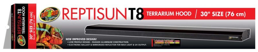Zoo Med ReptiSun T8 Terrarium Hood Hood Only, Black, 1ea/30 in