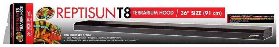 Zoo Med ReptiSun T8 Terrarium Hood Hood Only Black 1ea/36 in