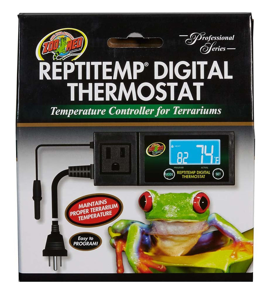 Zoo Med ReptiTemp Digital Thermostat Black 1ea