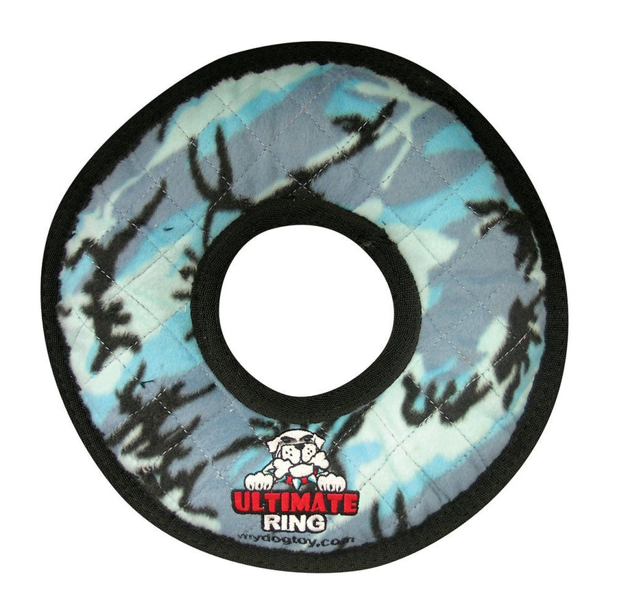 Tuffy Ultimate Ring Durable Dog Toy Blue Camo, 1ea/11 in