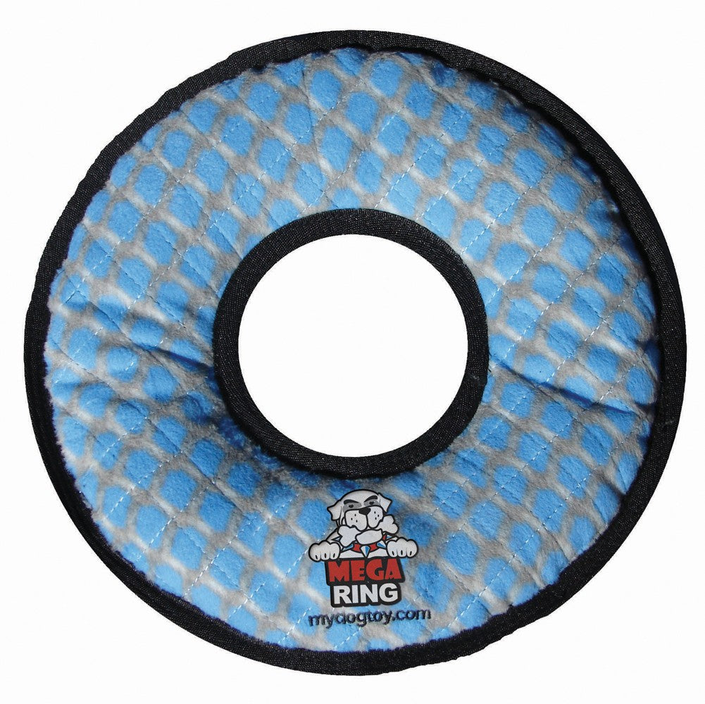Tuffy Mega Ring Durable Dog Toy Blue, 1ea/13 in