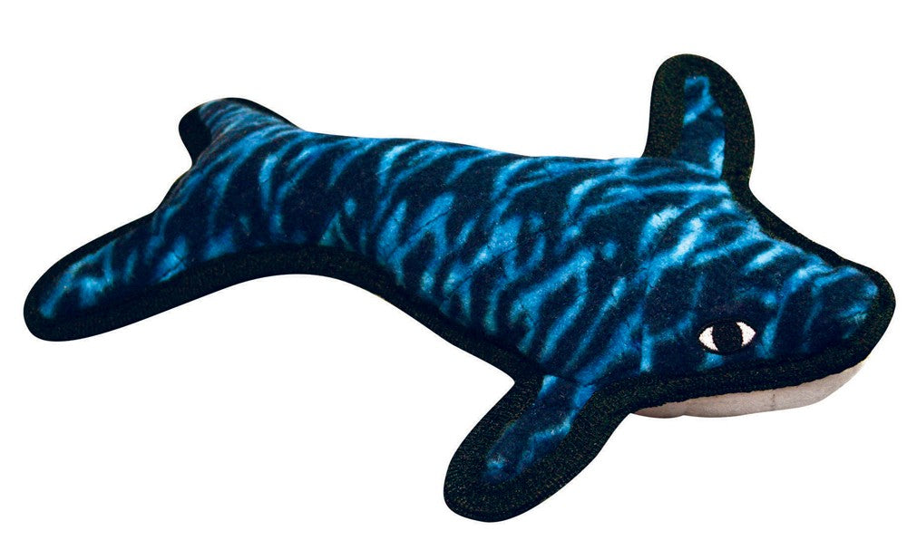 Tuffy Ocean Creature Whale Durable Dog Toy Blue, 1ea/12 in