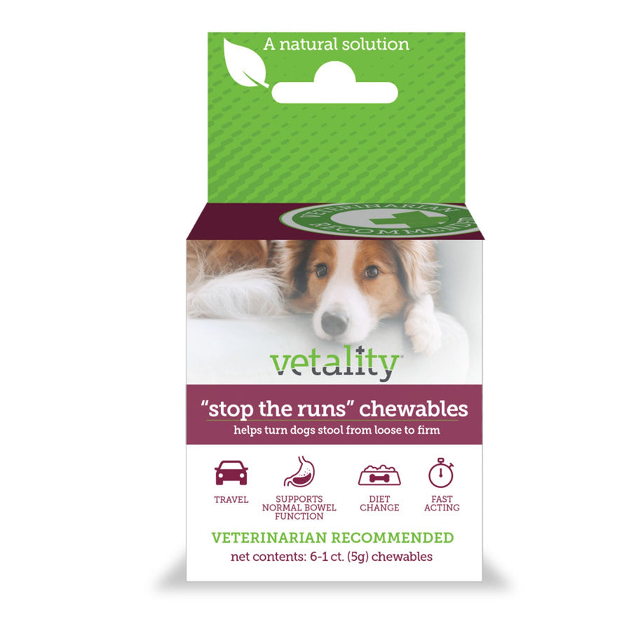 Vetality Stop the Runs Chewables for Dogs (3pack)