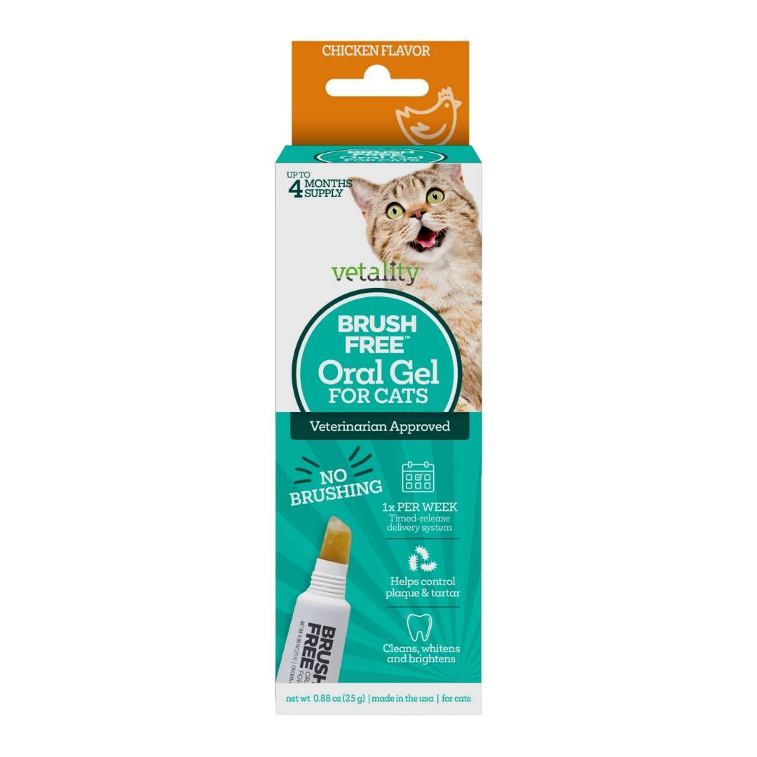 Vetality BrushFree Oral Gel for Cats 25 g (3pack)