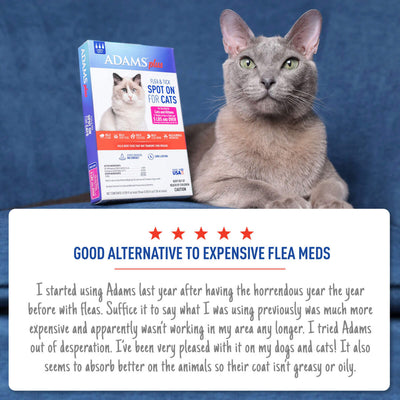 Adams Plus Flea Tick Spot On for Cats 1ea/Over 5 lb